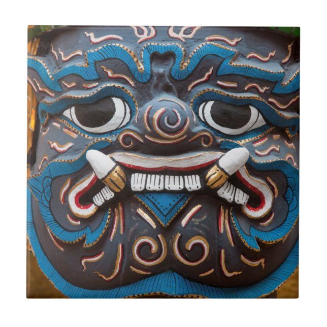 Statue Face at the Grand Palace Ceramic Tile (Front)