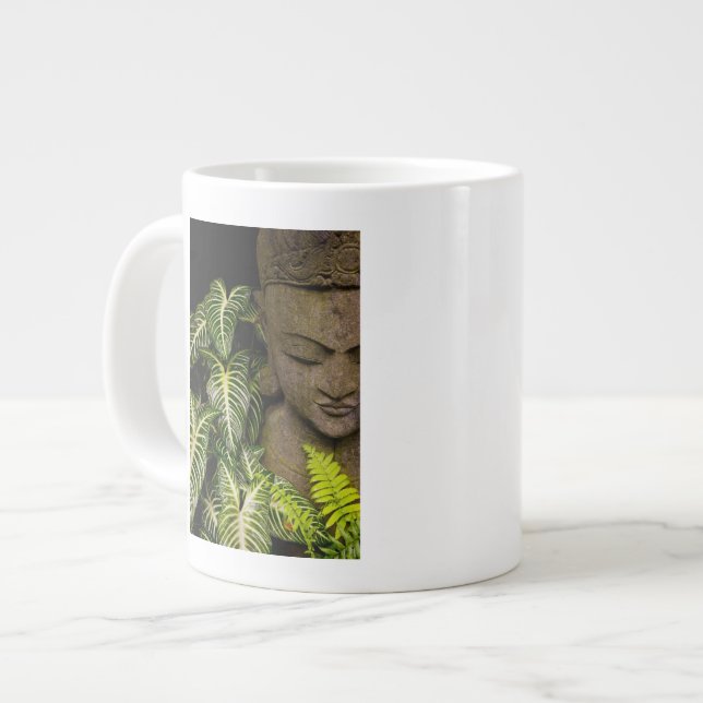 Statue in a Garden: Chiang Mai, Thailand Giant Coffee Mug (Front Left)