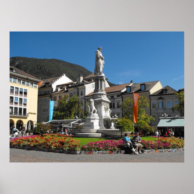 Statue in Bolzano Italy Poster (Front)