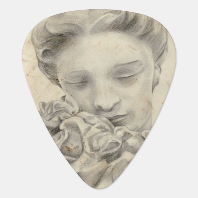 Statue in the Garden I Guitar Pick (Front)