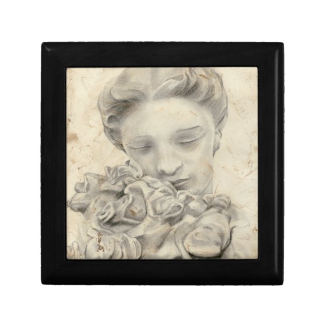 Statue in the Garden I Keepsake Box (Front)