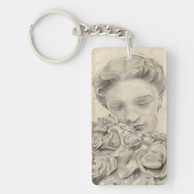 Statue in the Garden I Keychain (Front)