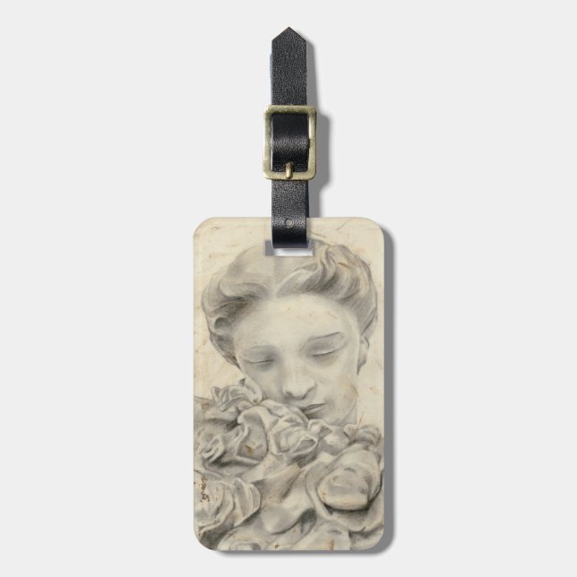 Statue in the Garden I Luggage Tag (Front Vertical)