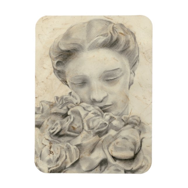 Statue in the Garden I Magnet (Vertical)