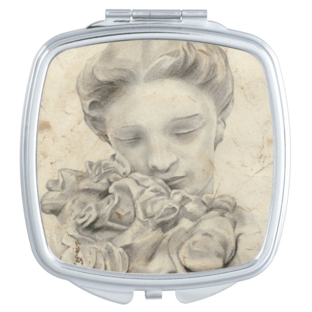 Statue in the Garden I Makeup Mirror (Front)