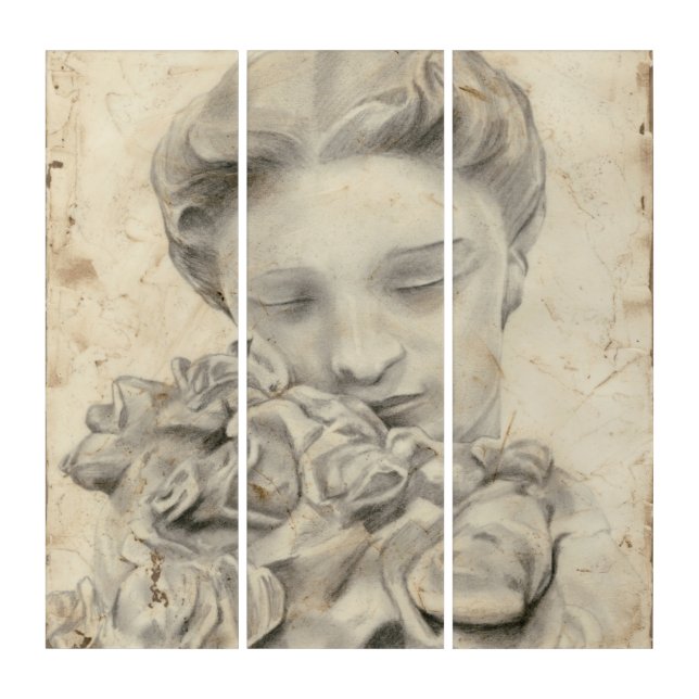 Statue in the Garden I Triptych (Front)