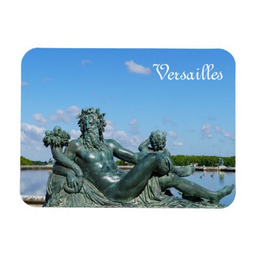 Statue La Loire in the garden of Versailles castle Magnet