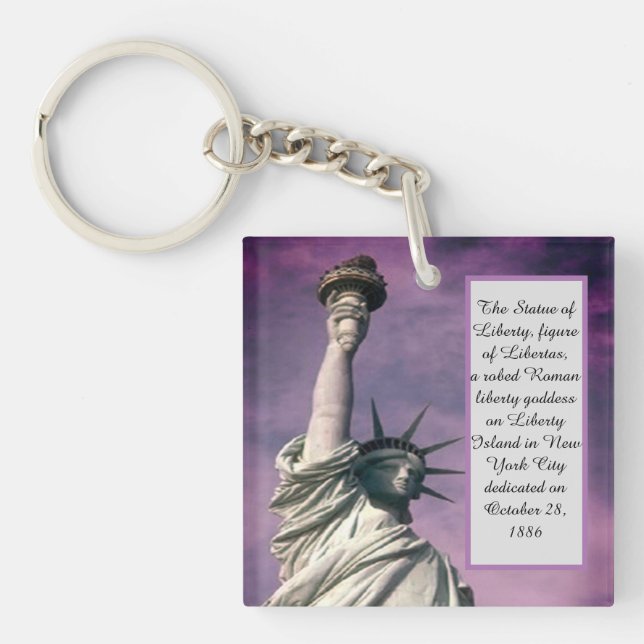 Statue Lady Liberty NY Keychain (Front)