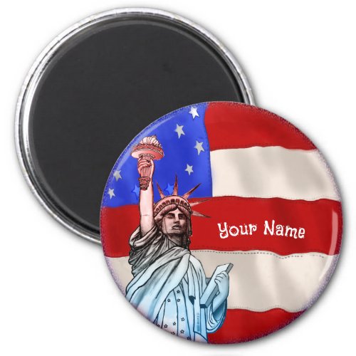 Statue Liberty custom name Magnet