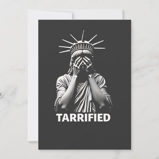 Statue Liberty New York America Tarrified  Holiday Card (Front)