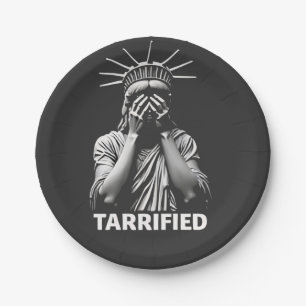 Statue Liberty New York America Tarrified Paper Plates
