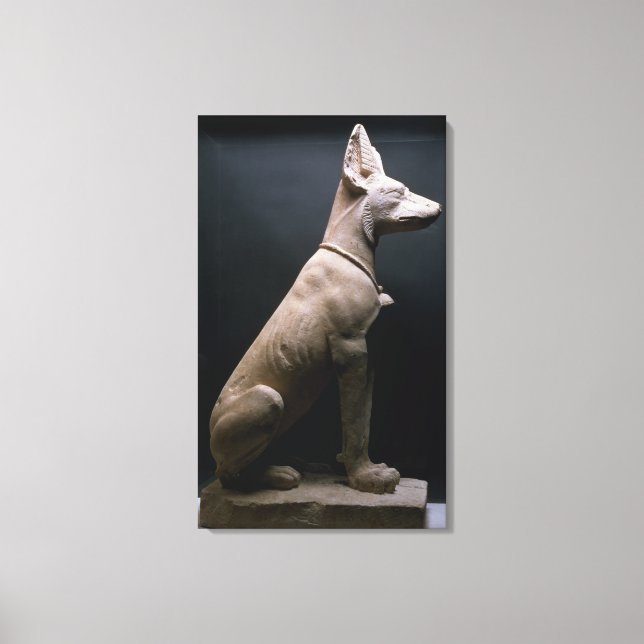 Statue of a Dog, Mesopotamia, c.5000-1000 BC (lime Canvas Print (Front)