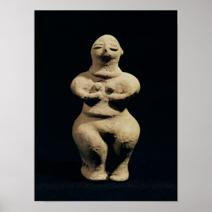 Statue of a goddess, 6th millennium BC Poster