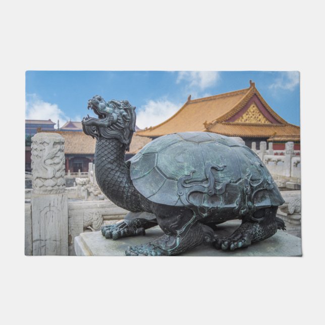 Statue of a turtle in the Forbidden City - Beijing Doormat (Front)