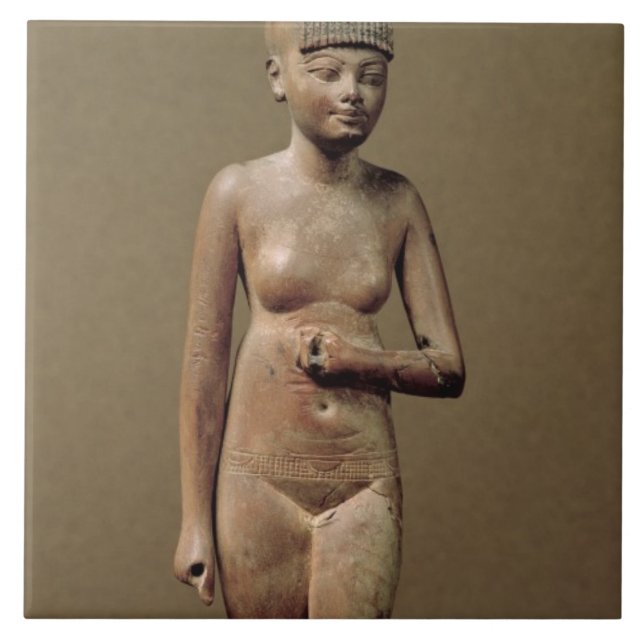 Statue of a young servant girl (wood) tile (Front)
