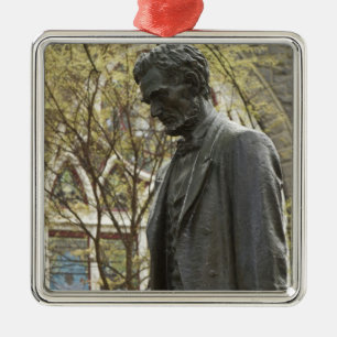 Statue of Abraham Lincoln, Portland, Oregon Metal Ornament