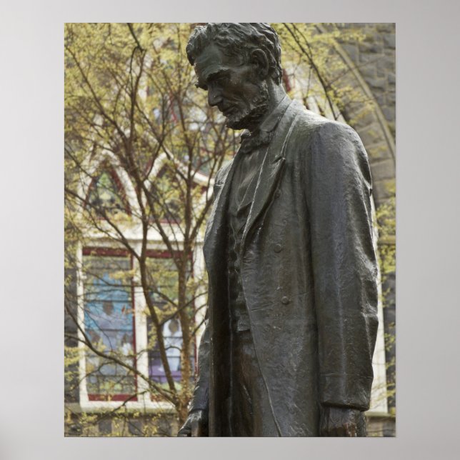 Statue of Abraham Lincoln, Portland, Oregon Poster (Front)