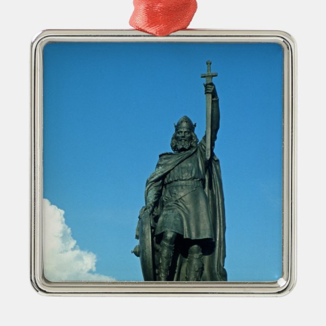 Statue of Alfred the Great Metal Ornament (Front)