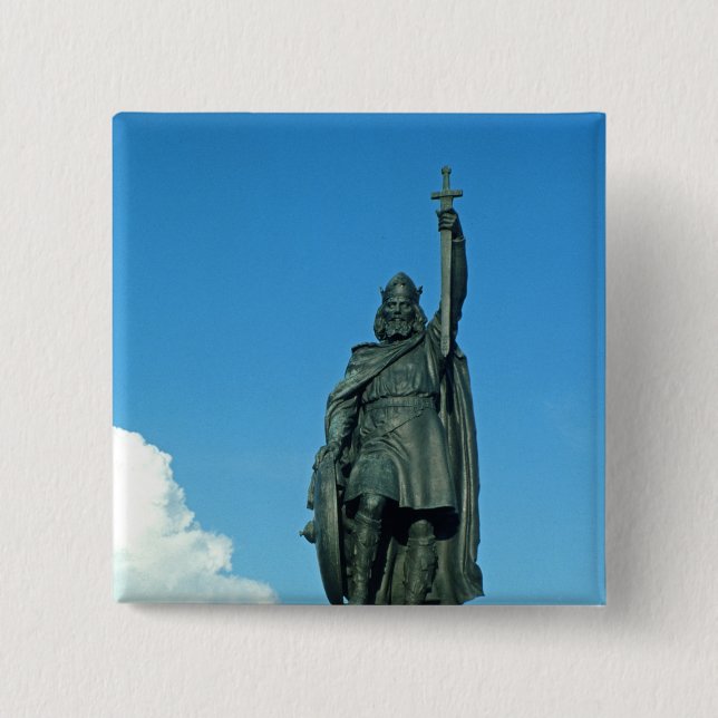 Statue of Alfred the Great Pinback Button (Front)