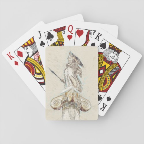 Statue of Athena the Academy of Athens Greece Poker Cards