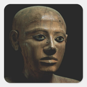 Statue of Chancellor Nakhti, from Asyut, early Mid Square Sticker