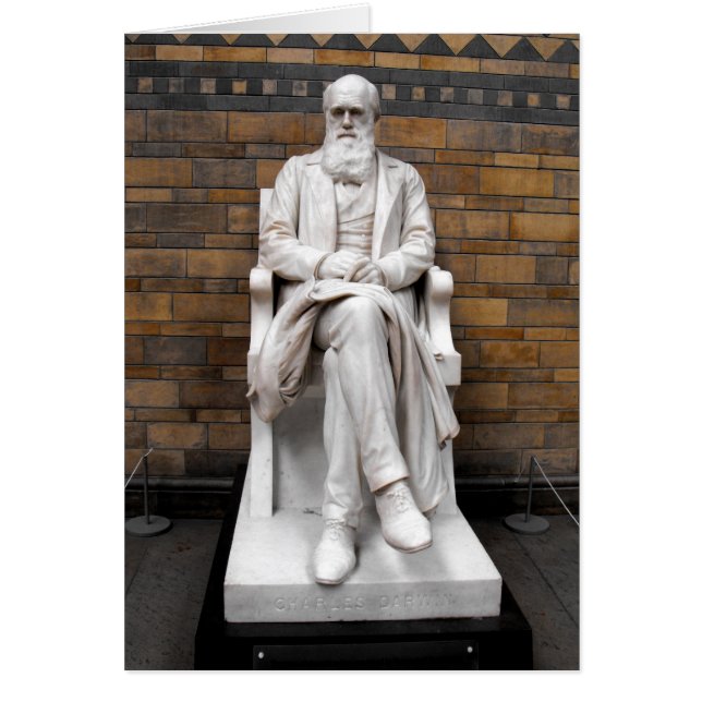Statue of Charles Darwin card (Front)