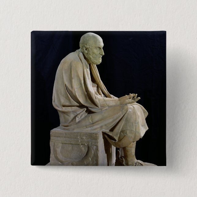 Statue of Chrysippus  the Greek philosopher Pinback Button (Front)