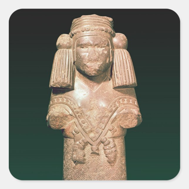 Statue of Coatlicue, ancient earth and mother Square Sticker (Front)