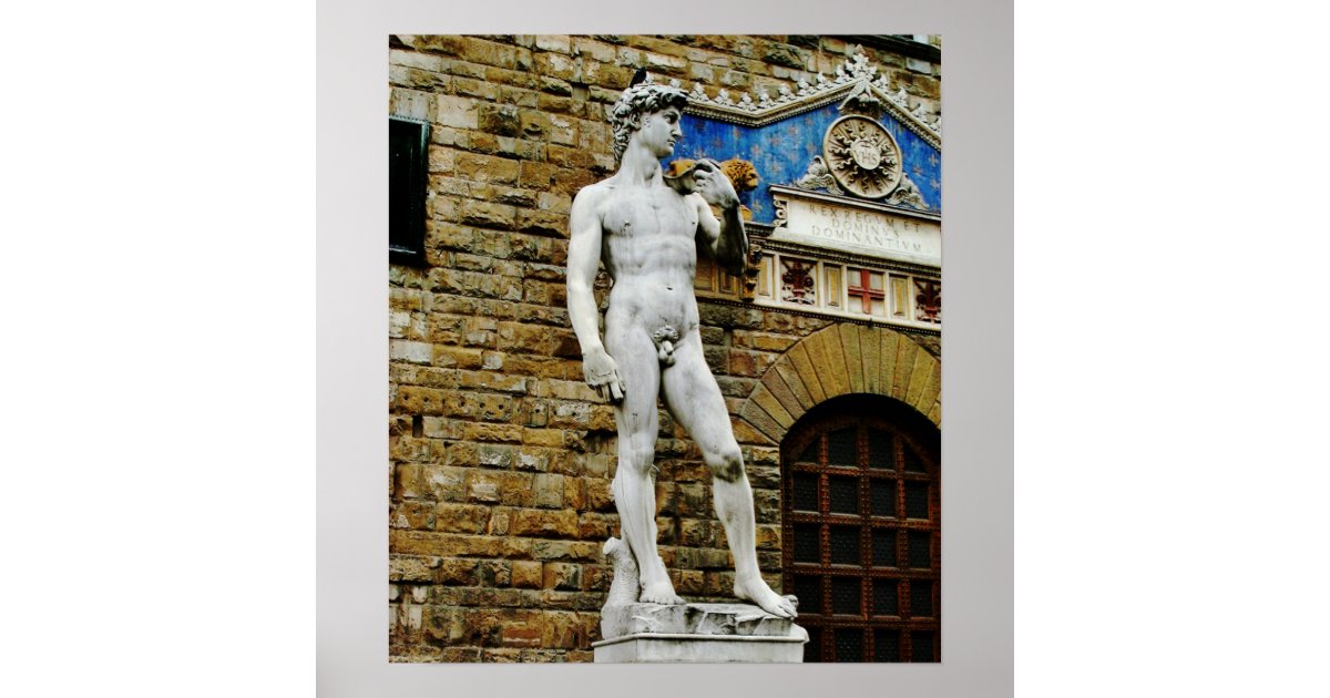 Statue of David, Florence, Italy Poster | Zazzle.com