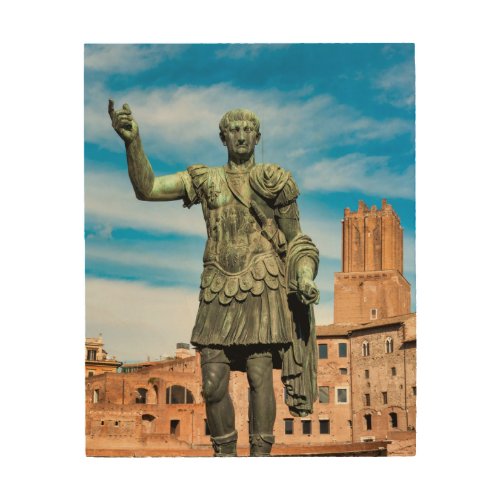 Statue of Emperor Trajan Wood Wall Art