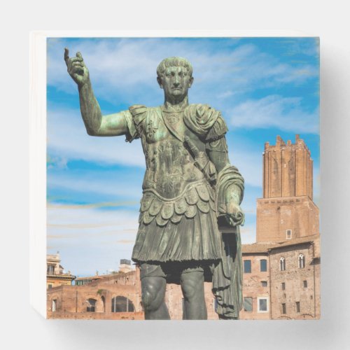 Statue of Emperor Trajan Wooden Box Sign