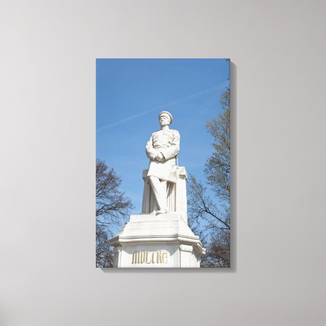 Statue of Helmuth von Moltke in Berlin Canvas Print (Front)