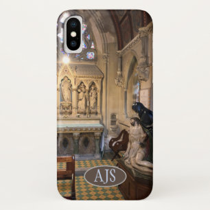 Statue of Jesus in a Quiet Chapel. iPhone X Case