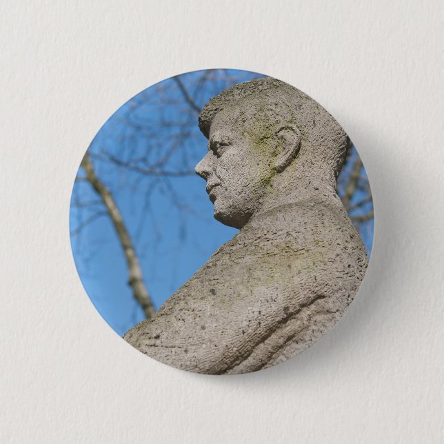 Statue of John F. Kennedy in Bonn Pinback Button (Front)