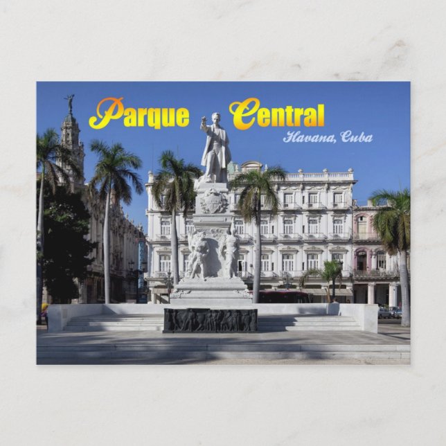 Statue of Jose Marti in Havana, Cuba Postcard (Front)