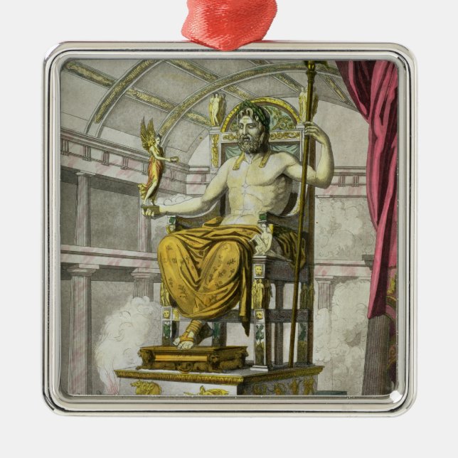 Statue of Jupiter in a Temple, from 'Costumi dei R Metal Ornament (Front)