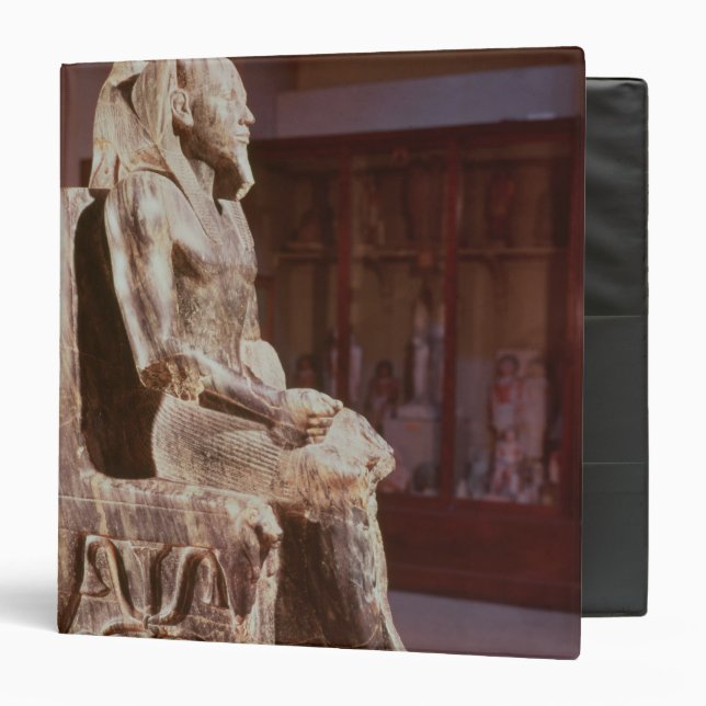 Statue of Khafre  enthroned 3 Ring Binder (Front/Inside)