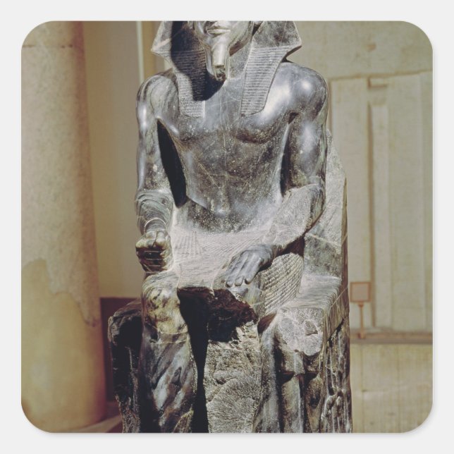 Statue of Khafre Square Sticker (Front)