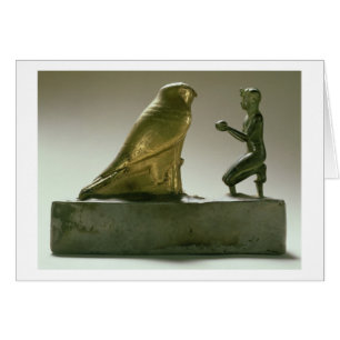 Statue of King Taharqa worshipping the falcon-god Cards