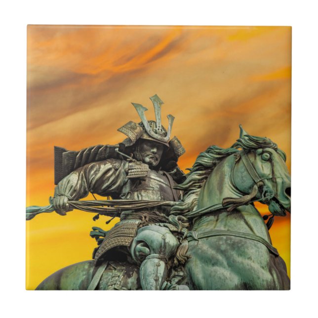 Statue of Kusunoki Masashige, Japan Ceramic Tile (Front)