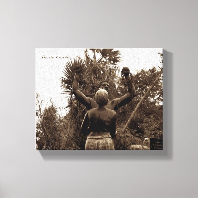Statue Of Liberation - Goree Island, Senegal Canvas Print (Front)