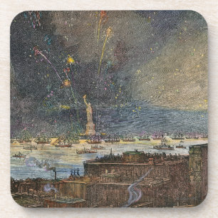 STATUE OF LIBERTY, 1886 DRINK COASTER