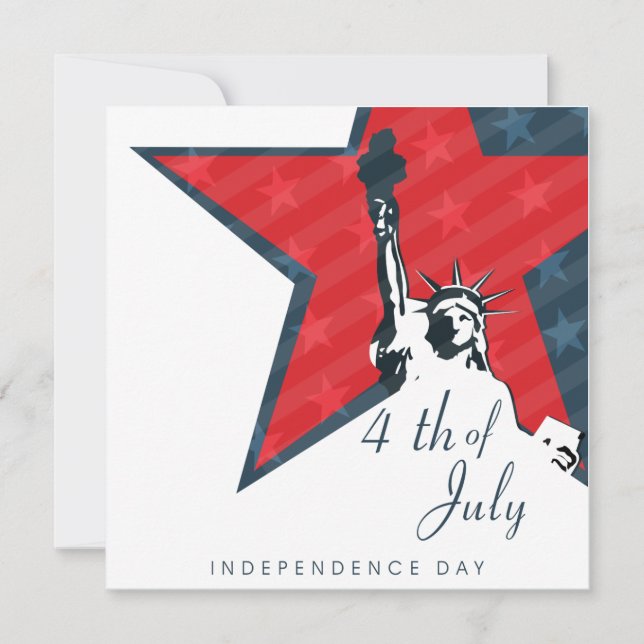 Statue of Liberty 4th of July Party Invitations (Front)
