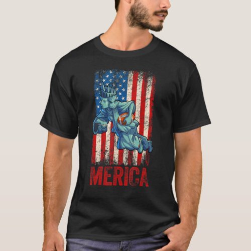 Statue Of Liberty 4th Of July Women Men American U T_Shirt