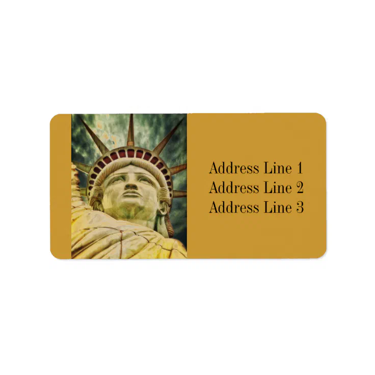 Statue of Liberty Address Label Zazzle