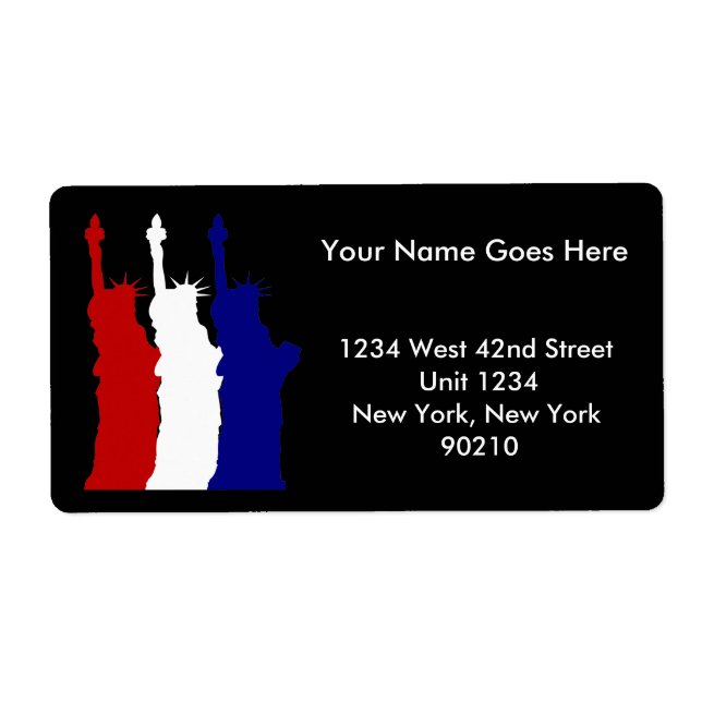 Statue of Liberty Address Labels (3) (Front)