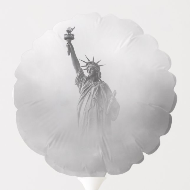 Statue of Liberty America Black and White Balloon (Back)