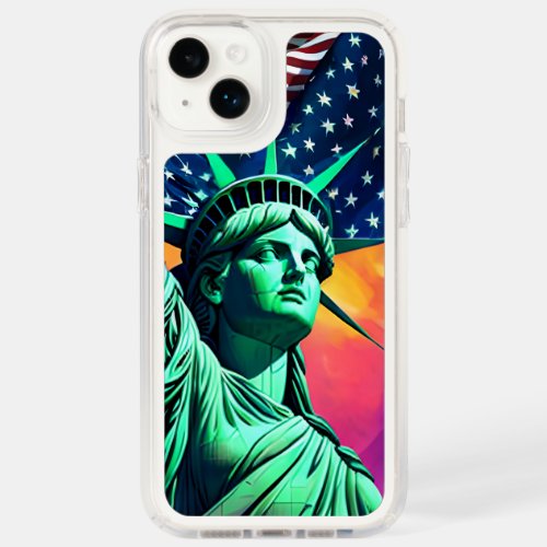 Statue of Liberty  America  Flag  Patriot Speck iPhone 14 Plus Case