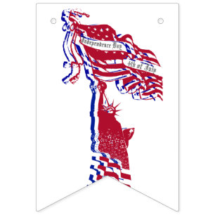 Statue of Liberty American Flag And Your Text