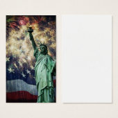 Statue of Liberty and Fireworks (Front & Back)